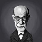 Sigmund Freud by Rob Snow on GIANT ART - gray digital painting