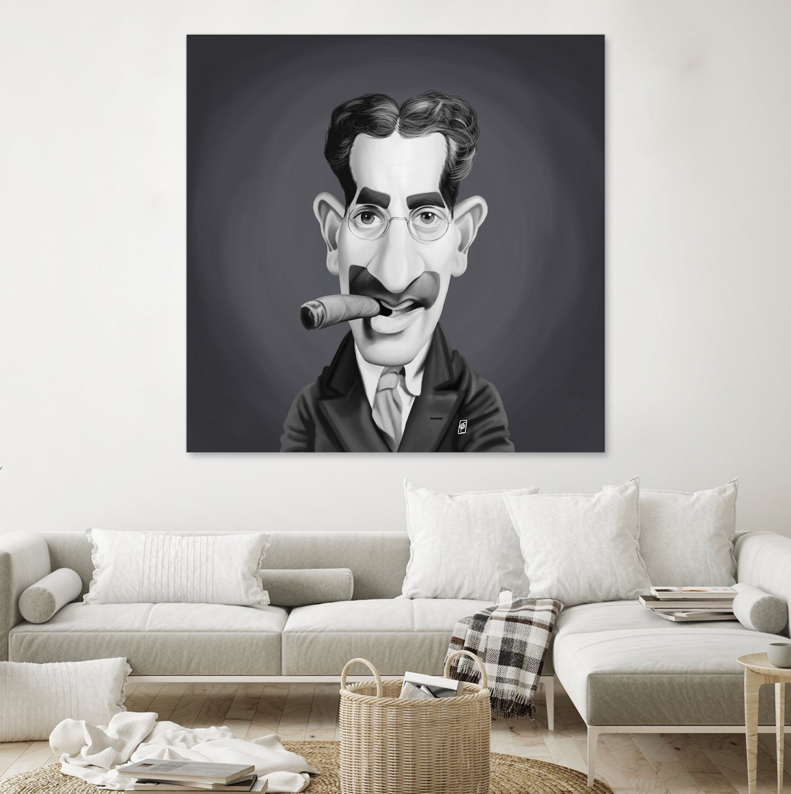 Groucho Marx by Rob Snow on GIANT ART - gray digital painting