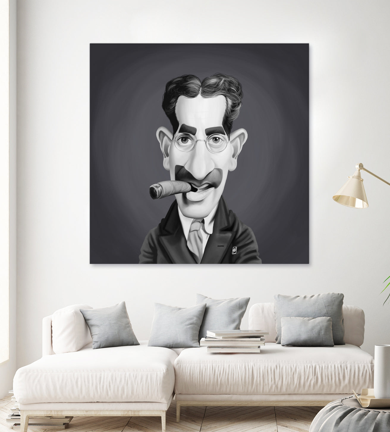 Groucho Marx by Rob Snow on GIANT ART - gray digital painting