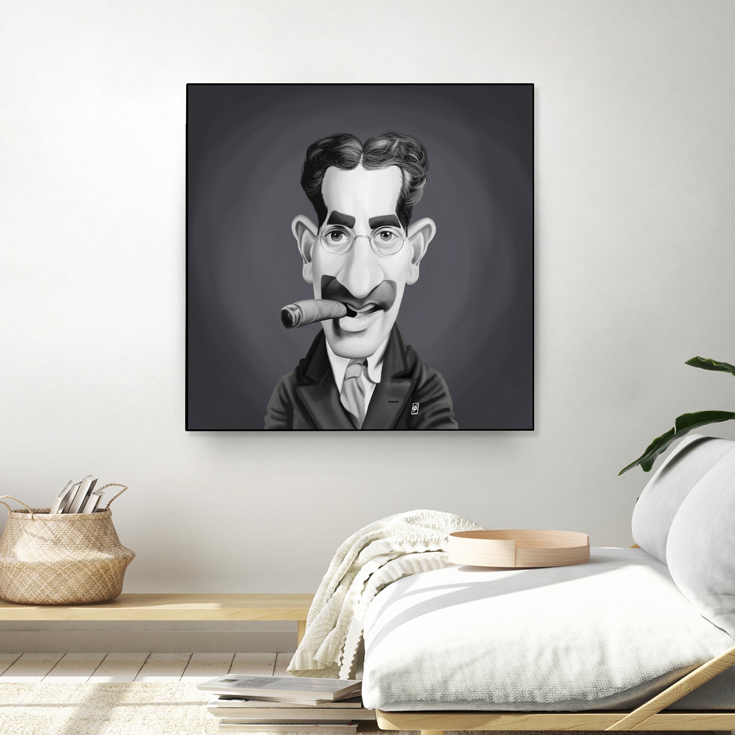 Groucho Marx by Rob Snow on GIANT ART - gray digital painting