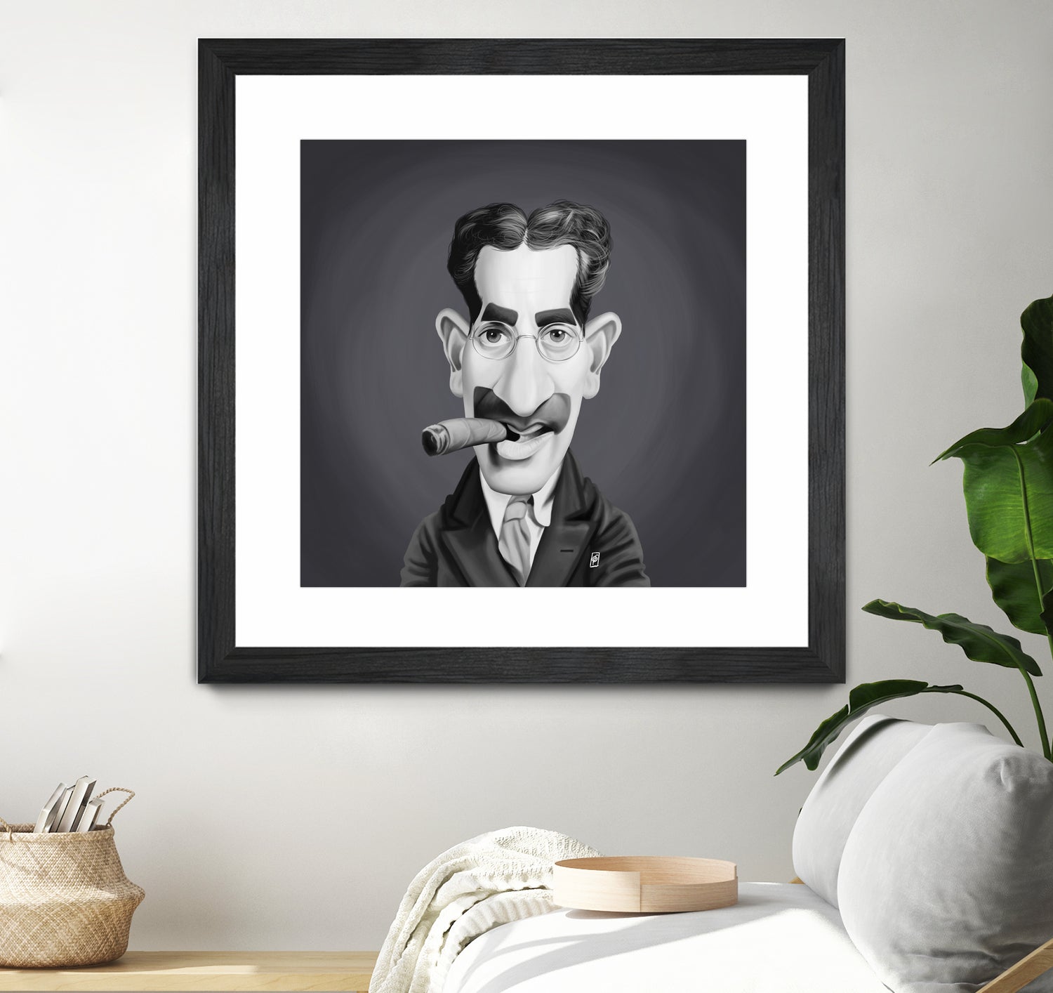 Groucho Marx by Rob Snow on GIANT ART - gray digital painting