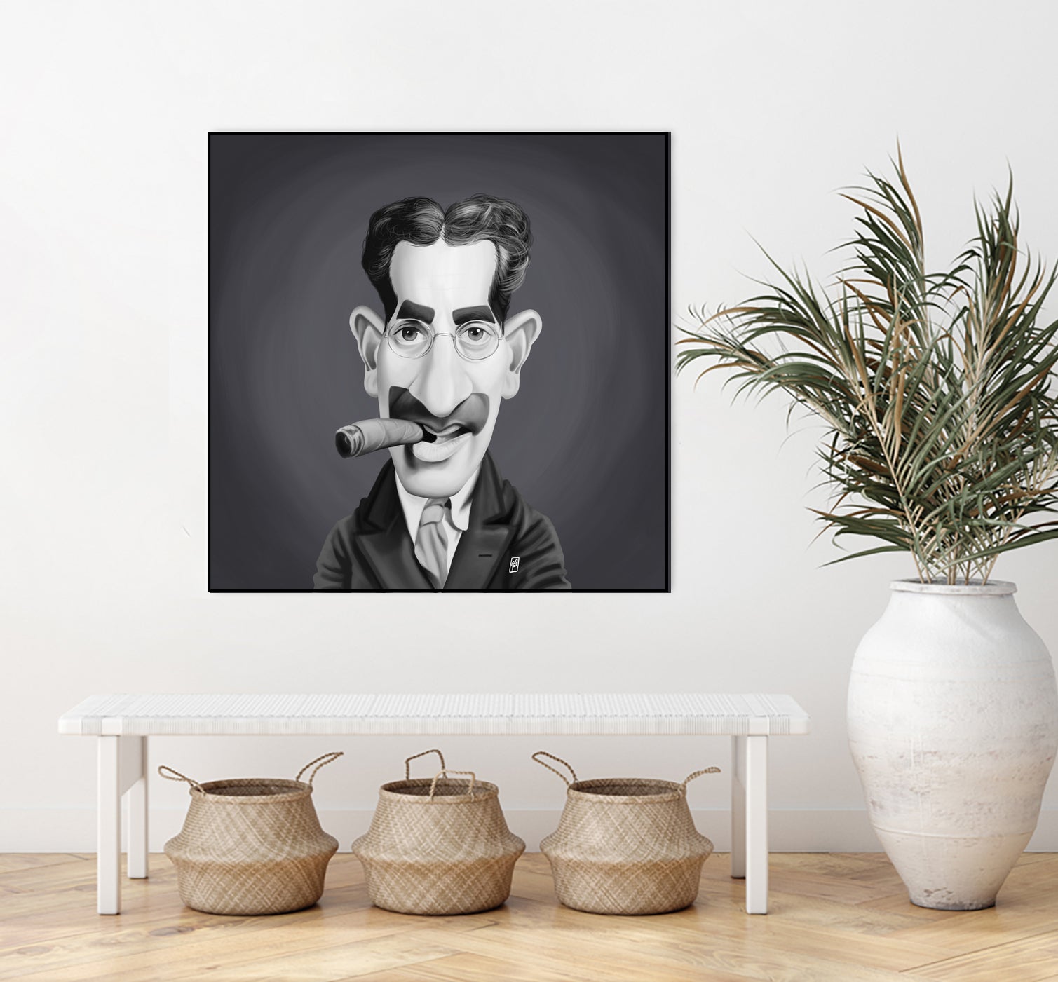 Groucho Marx by Rob Snow on GIANT ART - gray digital painting