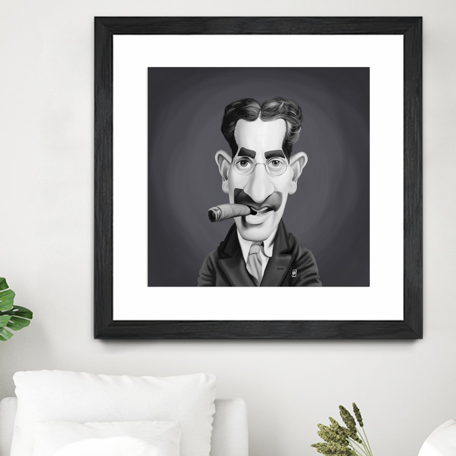 Groucho Marx by Rob Snow on GIANT ART - gray digital painting