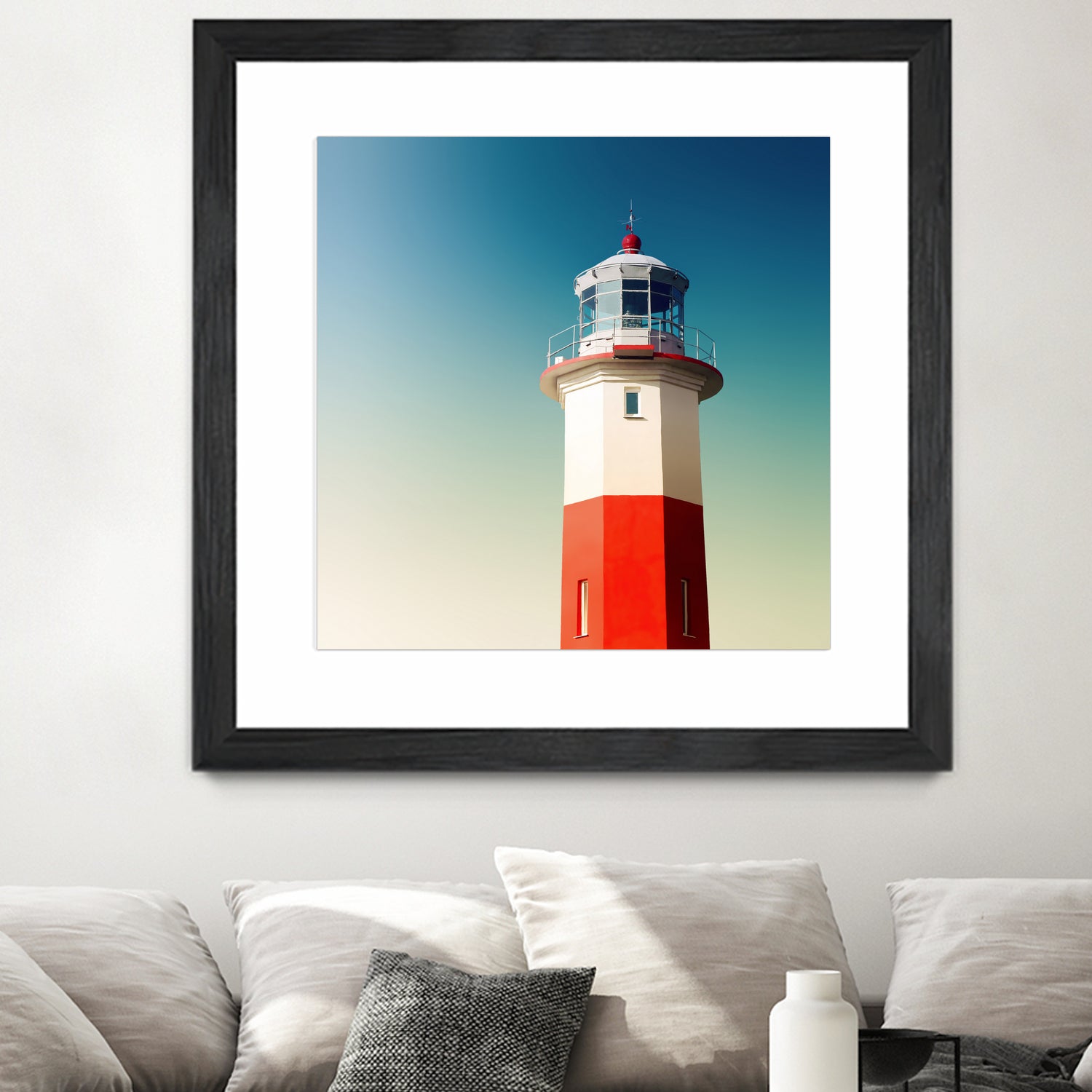 Lighthouse by Dmitry Belousov on GIANT ART - red photo illustration