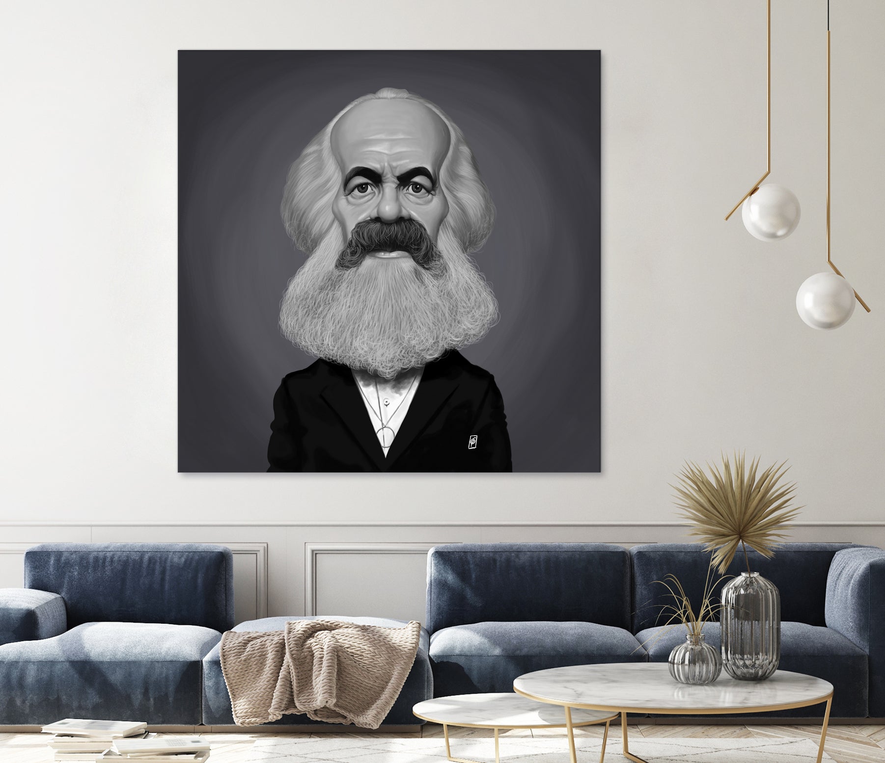 Karl Marx by Rob Snow on GIANT ART - gray digital painting