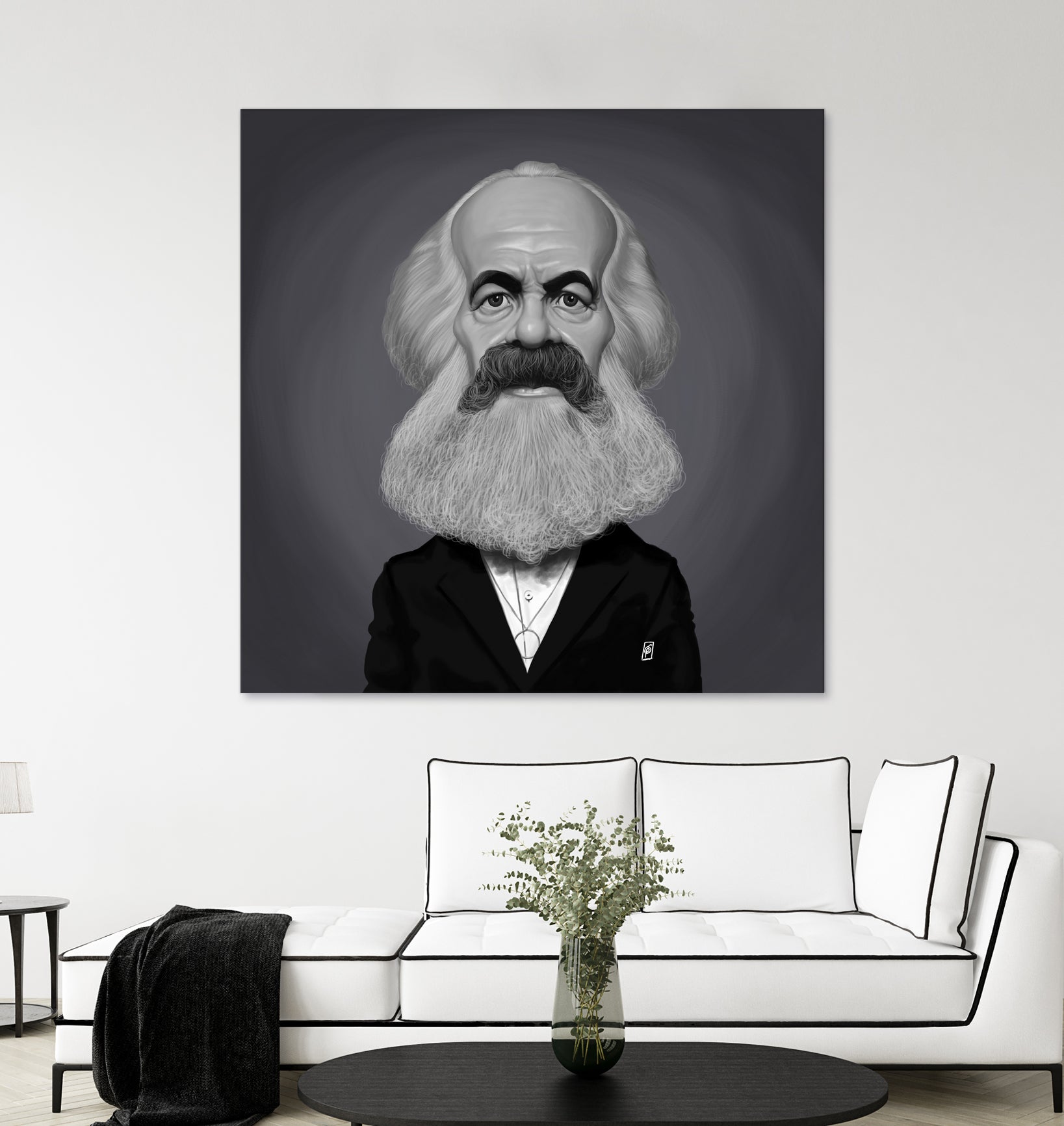 Karl Marx by Rob Snow on GIANT ART - gray digital painting