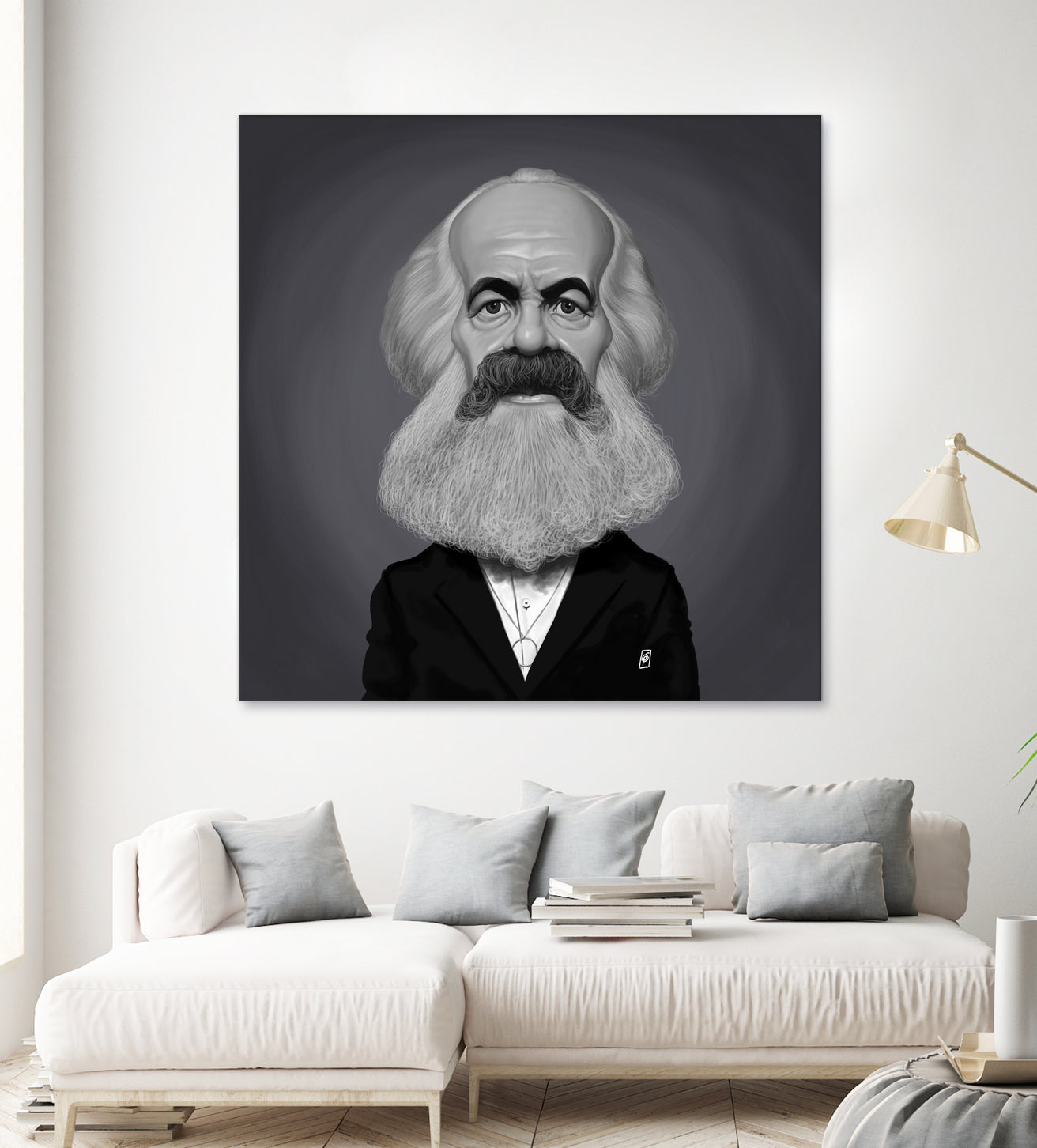 Karl Marx by Rob Snow on GIANT ART - gray digital painting