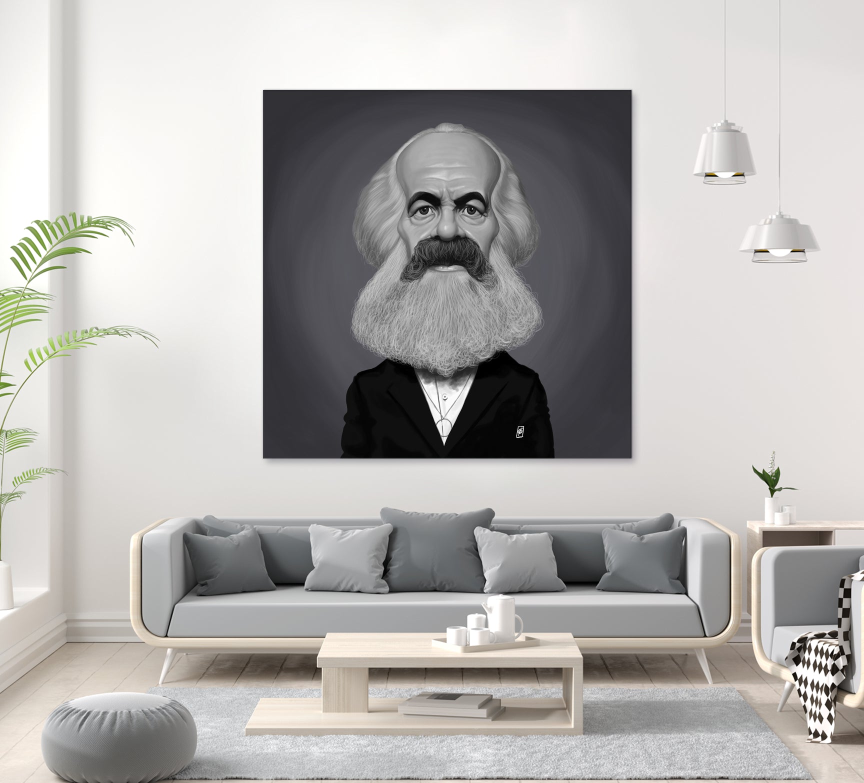 Karl Marx by Rob Snow on GIANT ART - gray digital painting