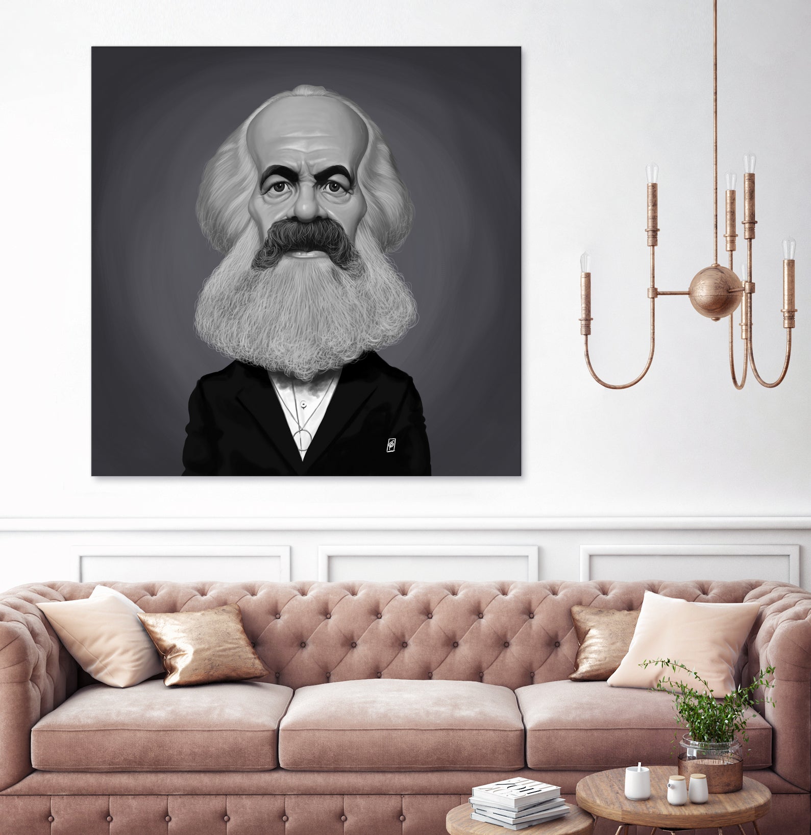 Karl Marx by Rob Snow on GIANT ART - gray digital painting