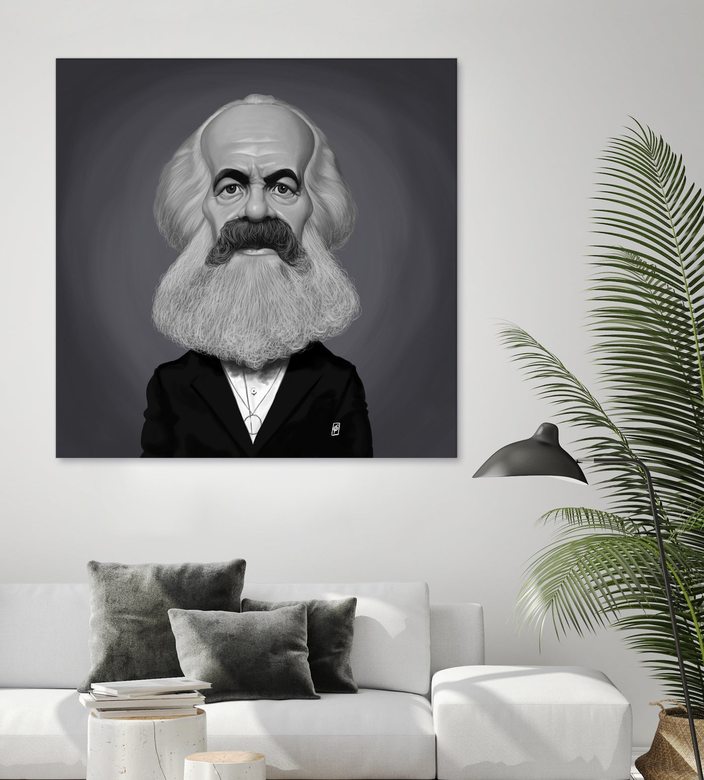 Karl Marx by Rob Snow on GIANT ART - gray digital painting