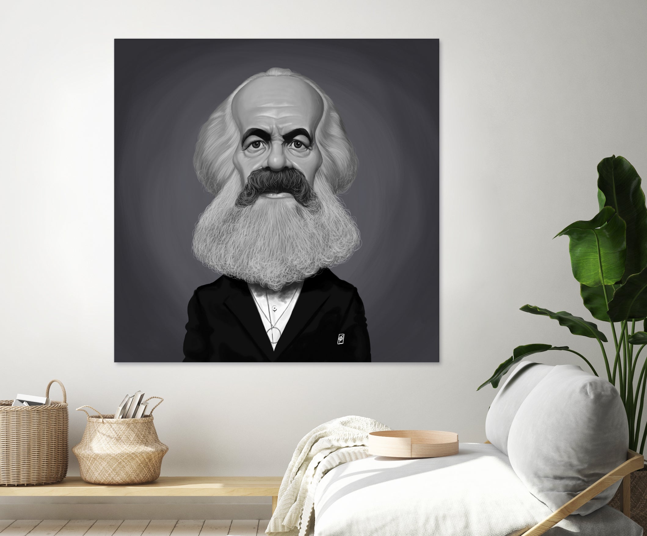 Karl Marx by Rob Snow on GIANT ART - gray digital painting