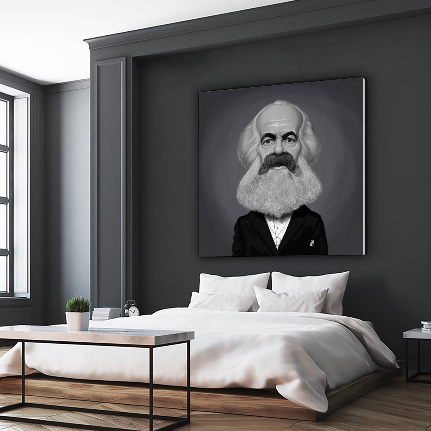 Karl Marx by Rob Snow on GIANT ART - gray digital painting