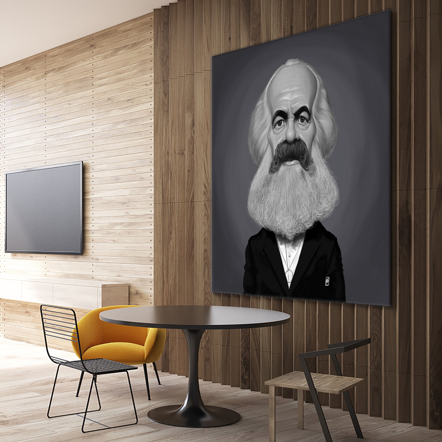 Karl Marx by Rob Snow on GIANT ART - gray digital painting