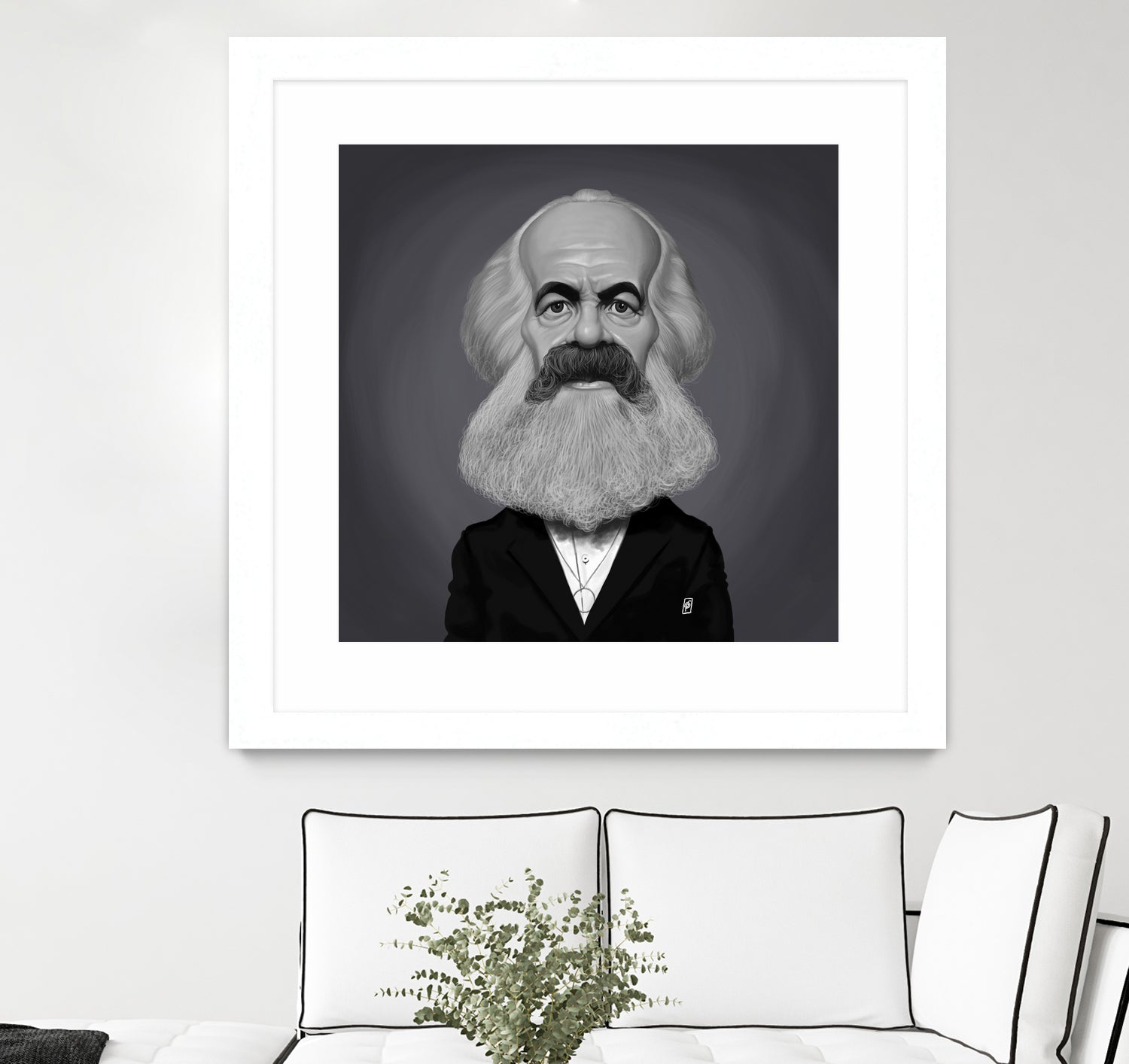 Karl Marx by Rob Snow on GIANT ART - gray digital painting