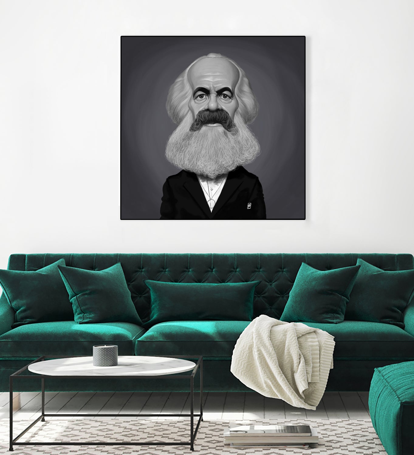 Karl Marx by Rob Snow on GIANT ART - gray digital painting