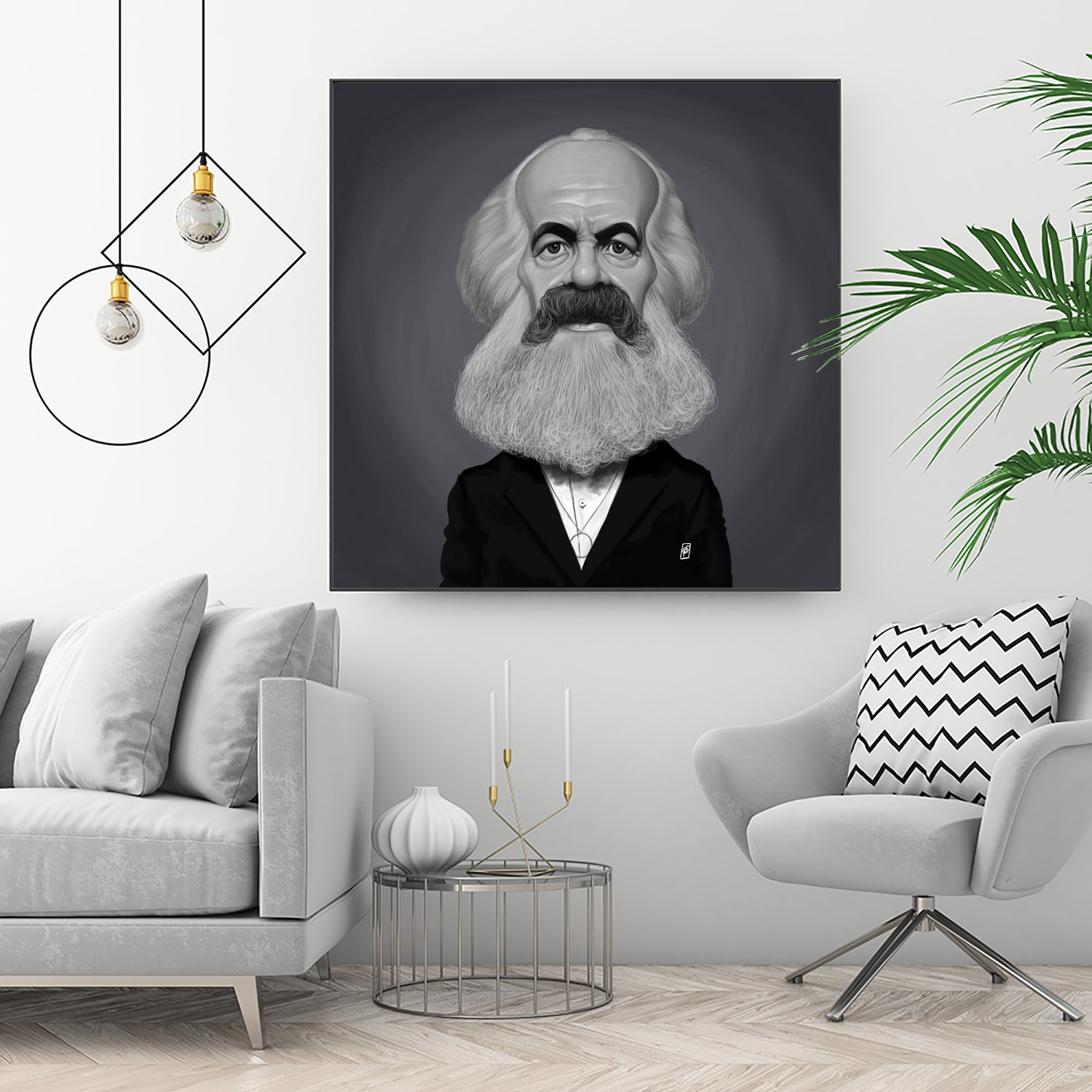 Karl Marx by Rob Snow on GIANT ART - gray digital painting