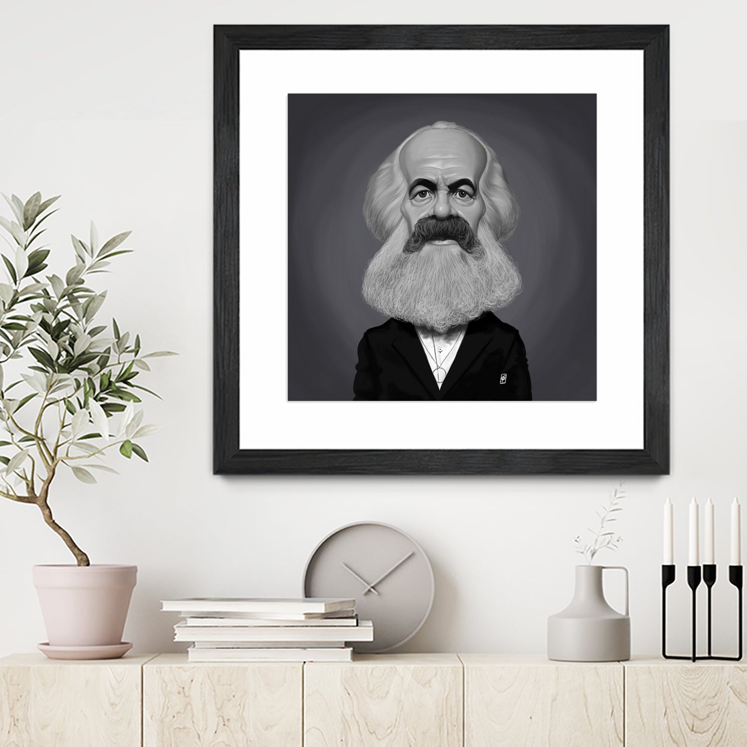 Karl Marx by Rob Snow on GIANT ART - gray digital painting