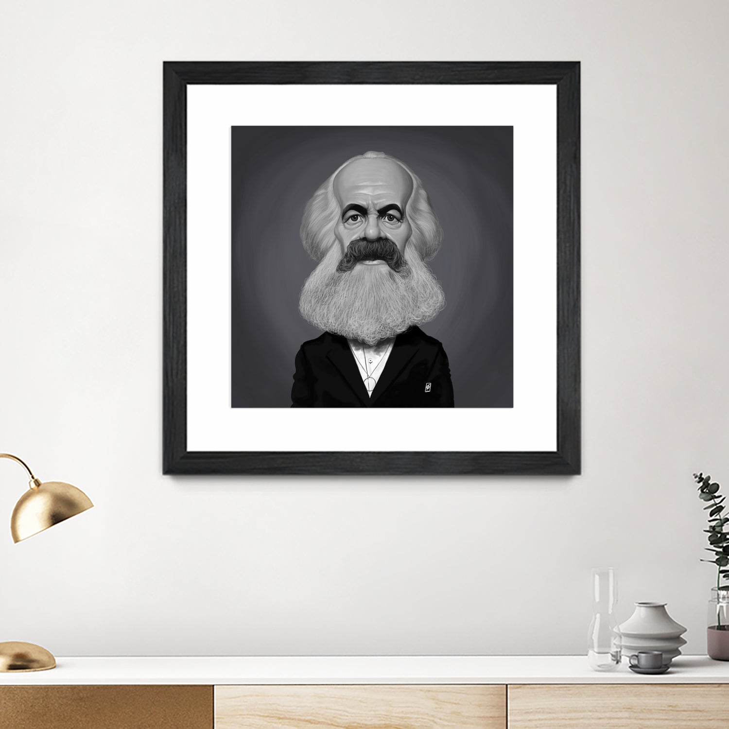 Karl Marx by Rob Snow on GIANT ART - gray digital painting