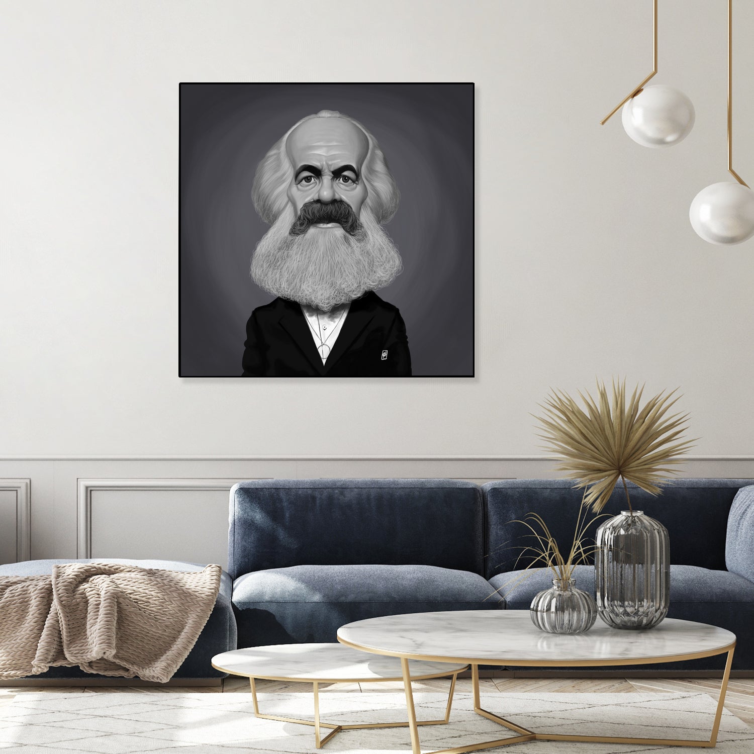 Karl Marx by Rob Snow on GIANT ART - gray digital painting