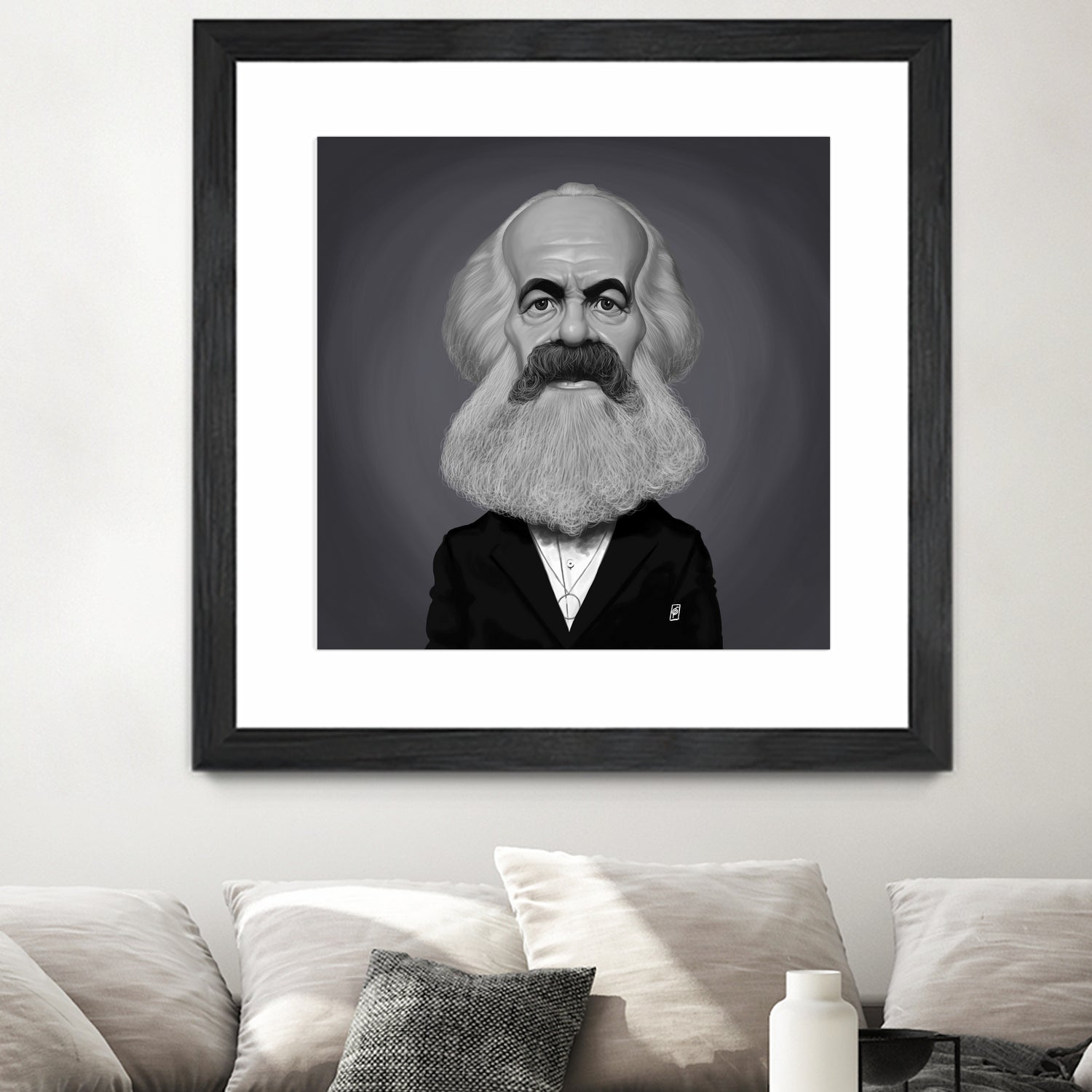 Karl Marx by Rob Snow on GIANT ART - gray digital painting