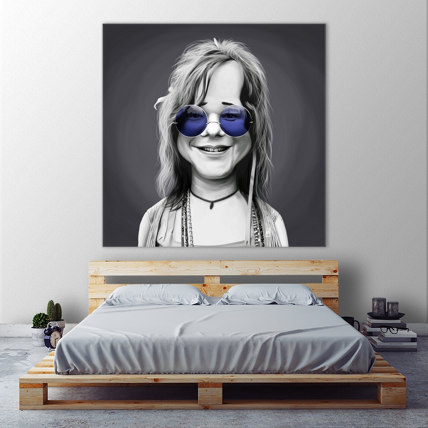 Janis Joplin by Rob Snow on GIANT ART - gray digital painting