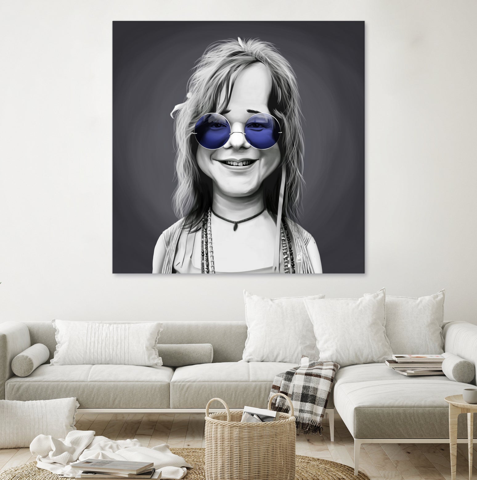 Janis Joplin by Rob Snow on GIANT ART - gray digital painting