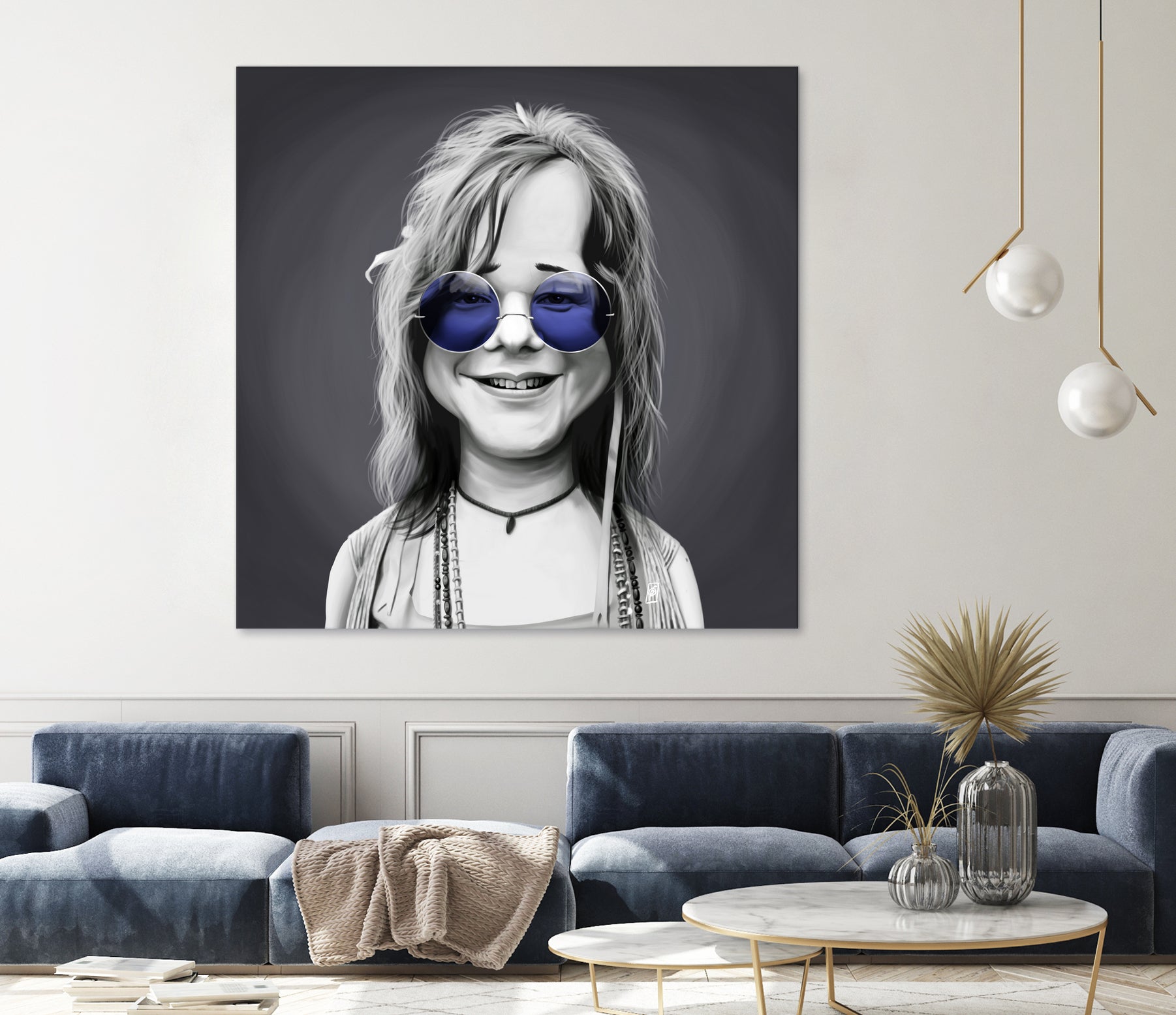 Janis Joplin by Rob Snow on GIANT ART - gray digital painting