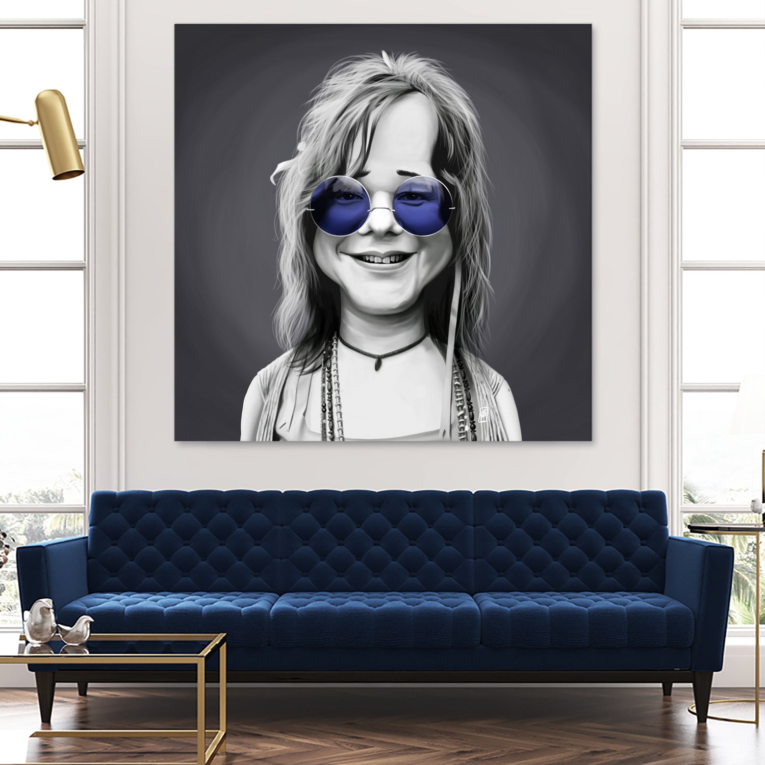 Janis Joplin by Rob Snow on GIANT ART - gray digital painting