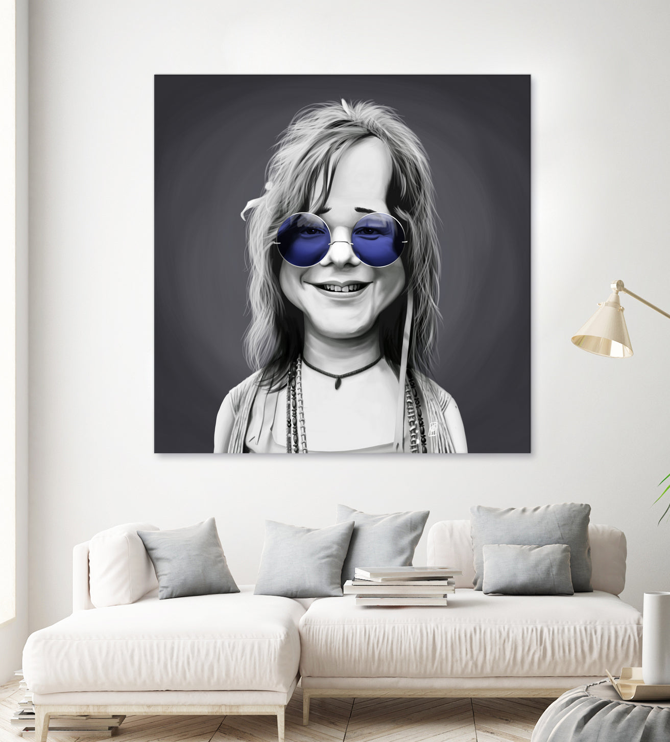 Janis Joplin by Rob Snow on GIANT ART - gray digital painting