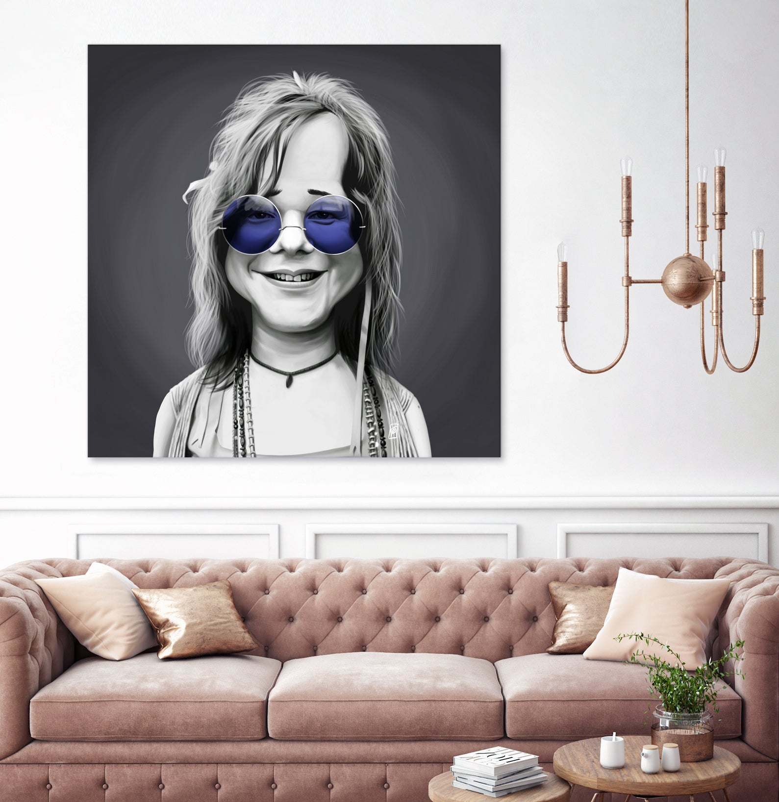 Janis Joplin by Rob Snow on GIANT ART - gray digital painting