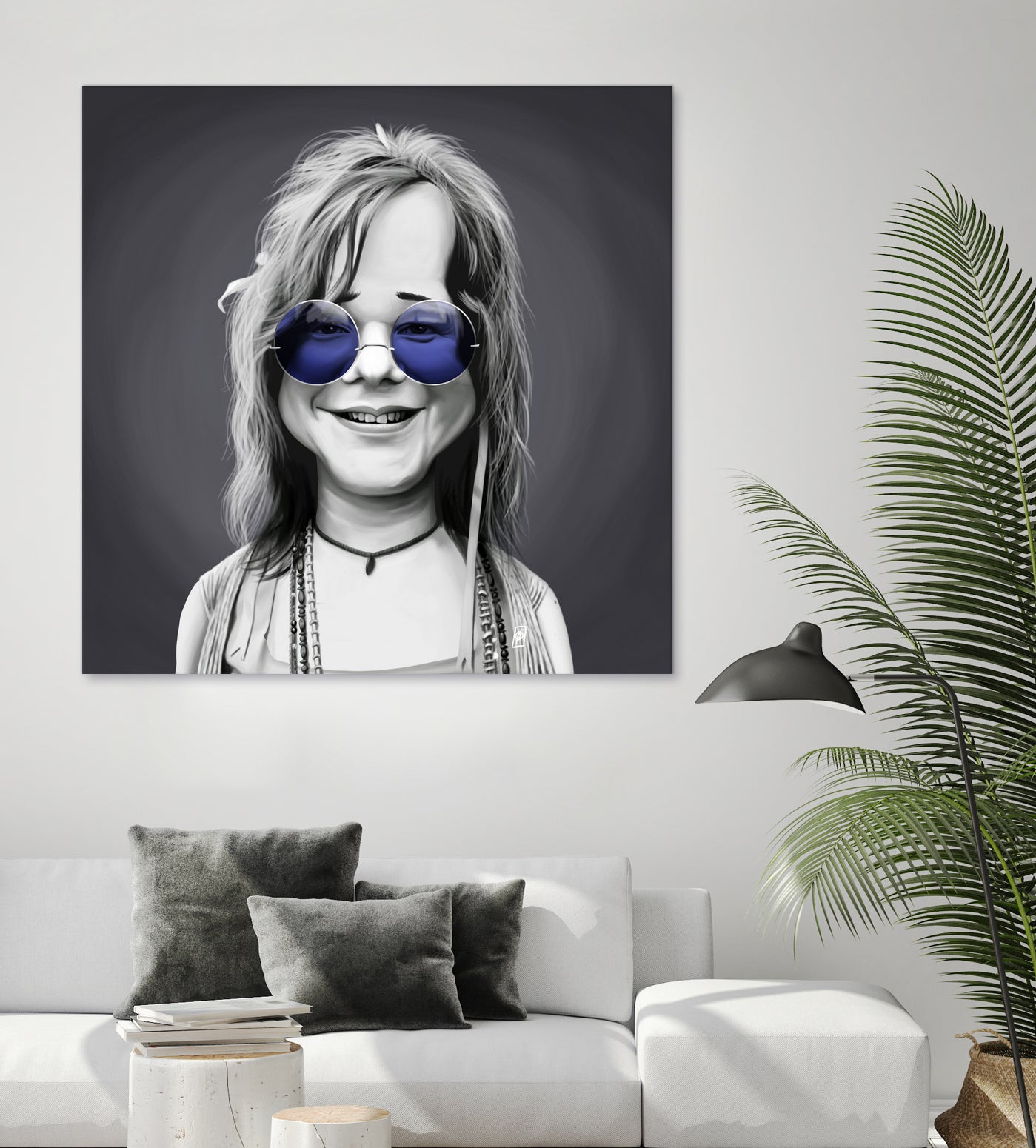 Janis Joplin by Rob Snow on GIANT ART - gray digital painting