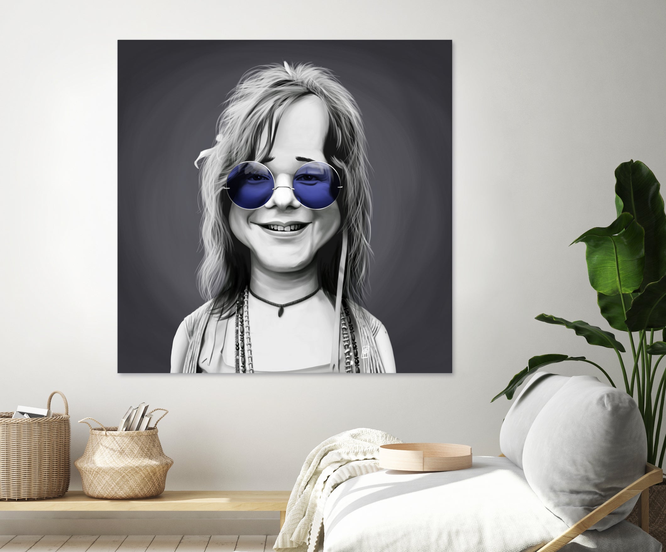 Janis Joplin by Rob Snow on GIANT ART - gray digital painting