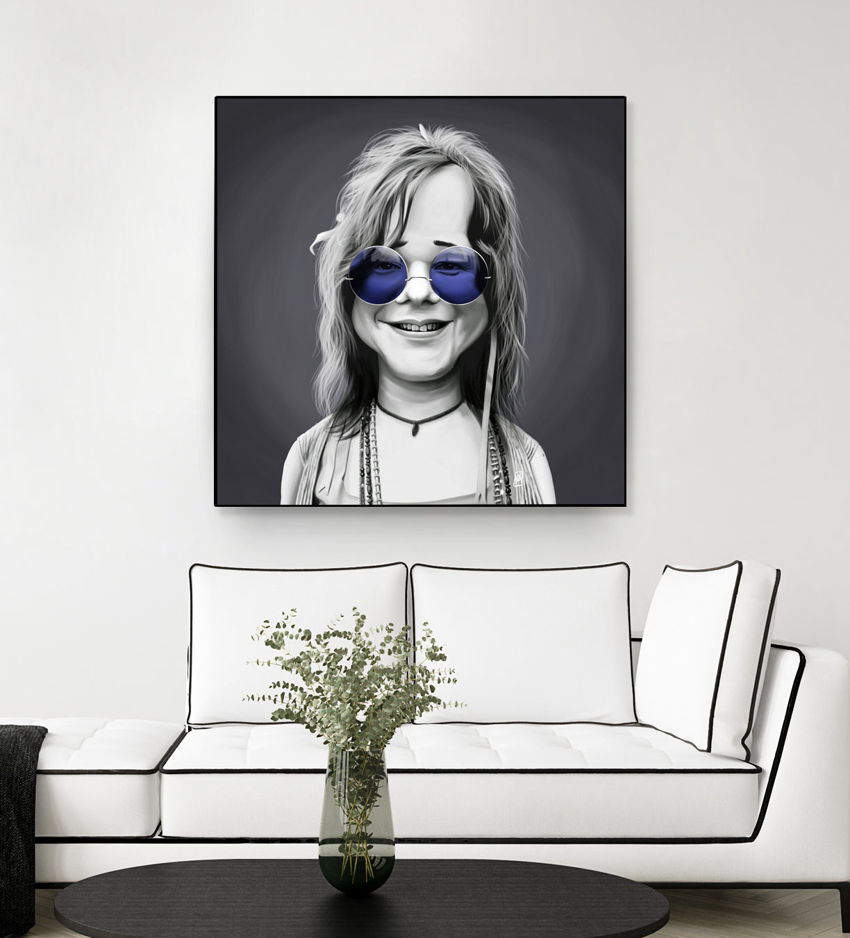 Janis Joplin by Rob Snow on GIANT ART - gray digital painting