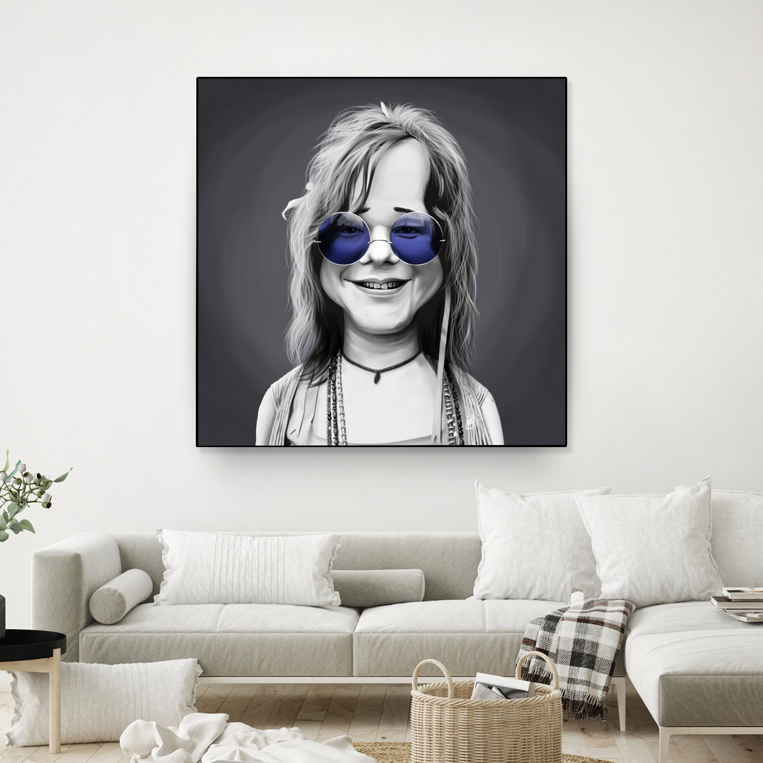 Janis Joplin by Rob Snow on GIANT ART - gray digital painting