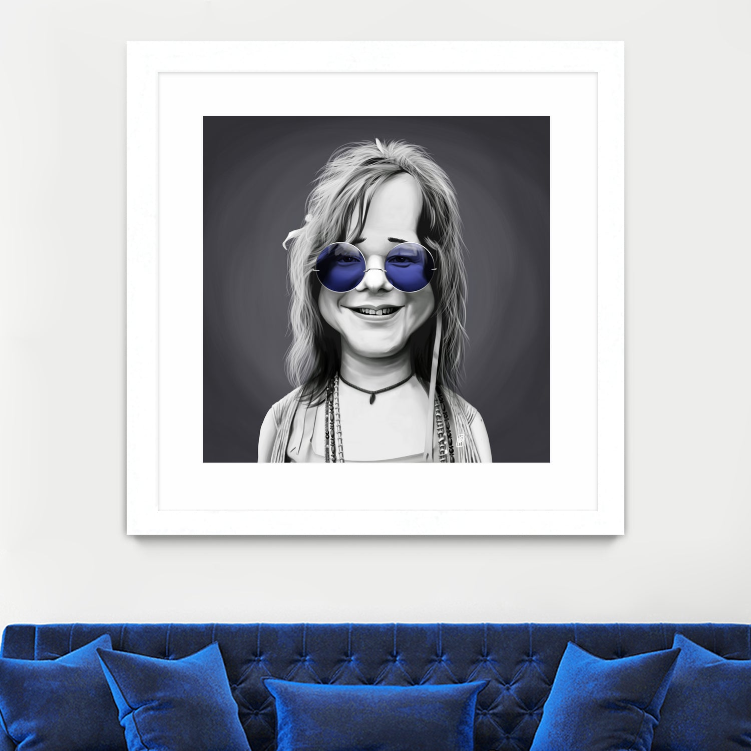 Janis Joplin by Rob Snow on GIANT ART - gray digital painting