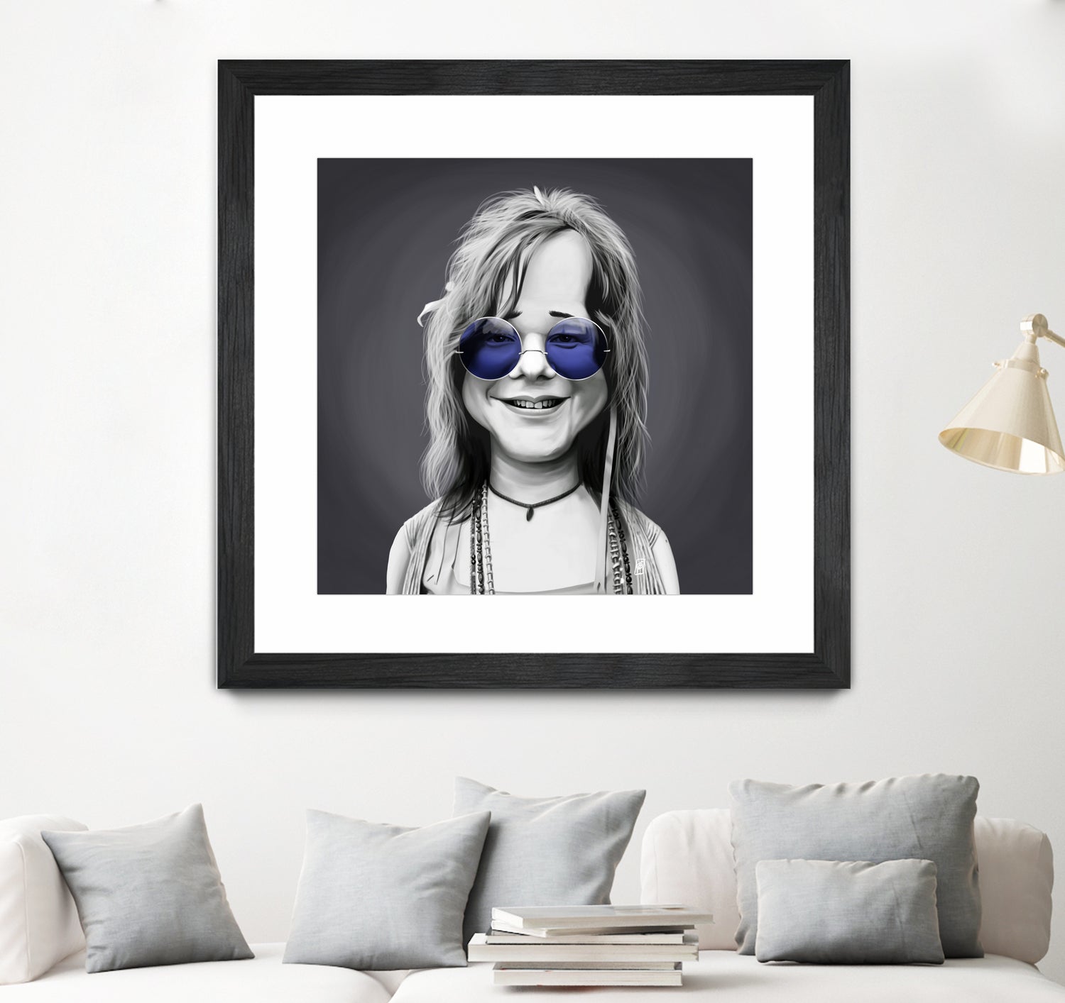 Janis Joplin by Rob Snow on GIANT ART - gray digital painting