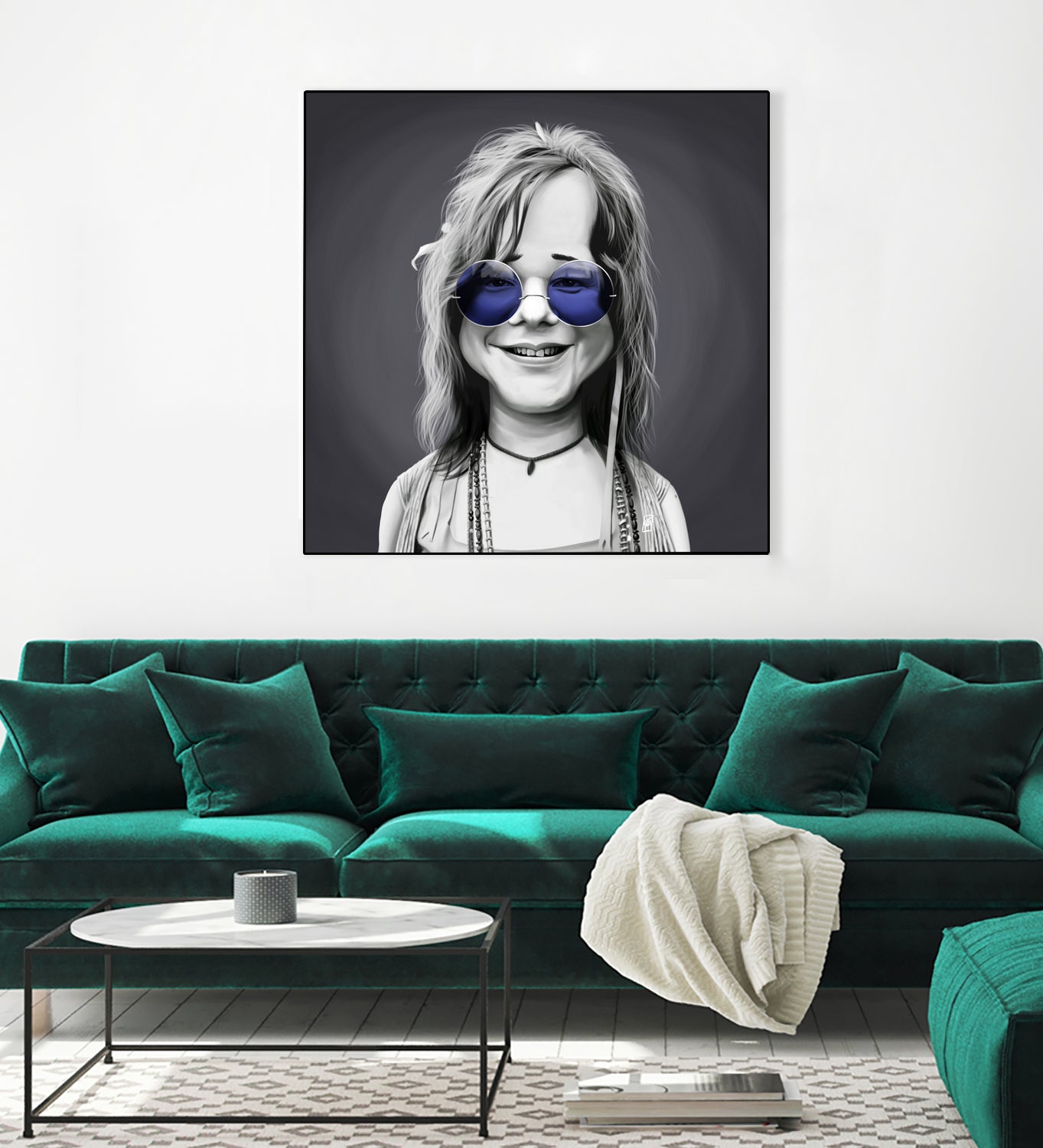 Janis Joplin by Rob Snow on GIANT ART - gray digital painting