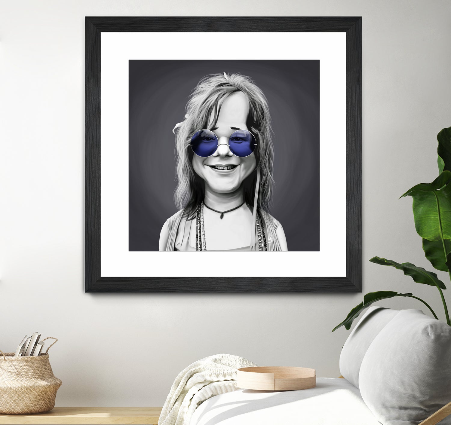 Janis Joplin by Rob Snow on GIANT ART - gray digital painting