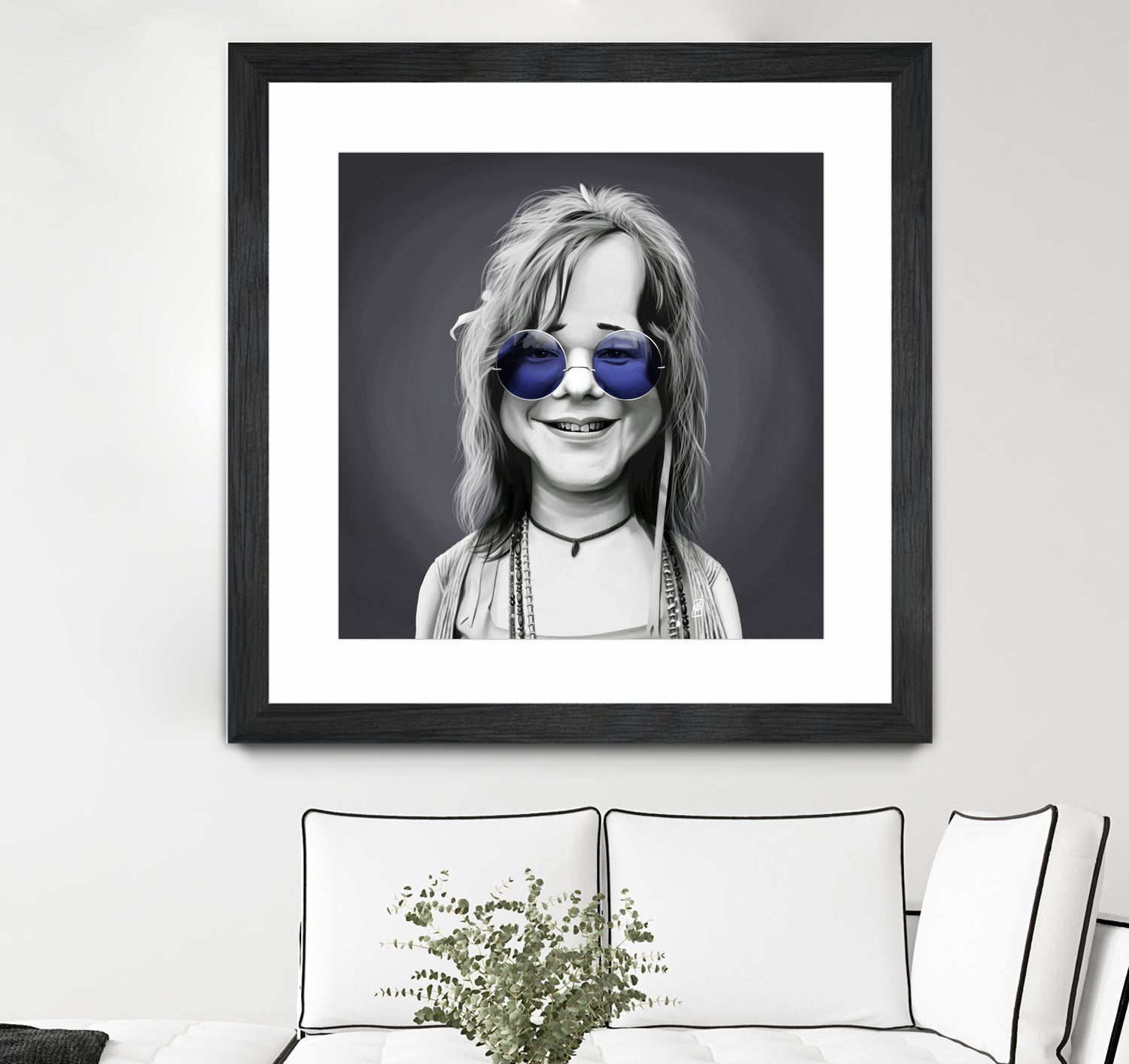 Janis Joplin by Rob Snow on GIANT ART - gray digital painting