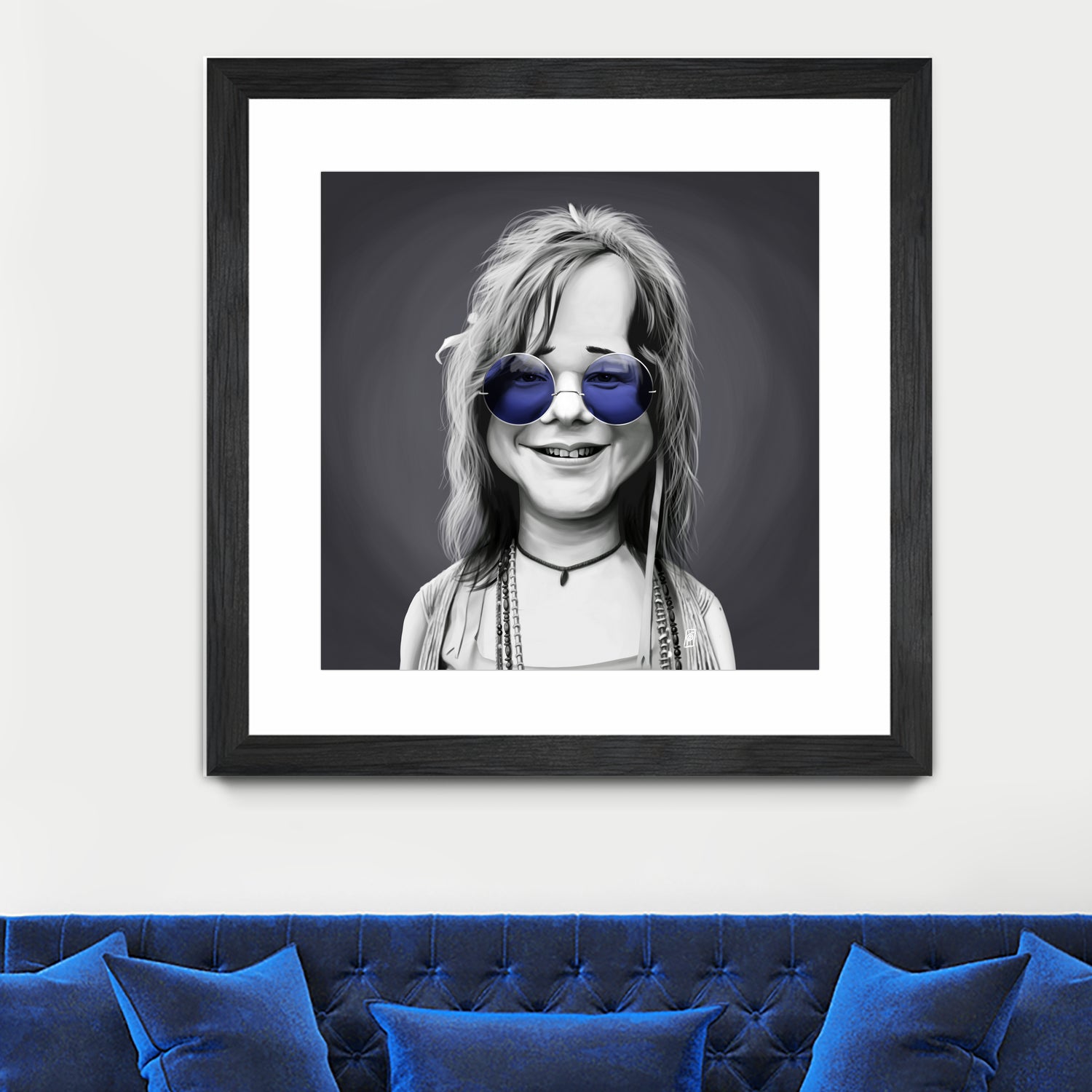 Janis Joplin by Rob Snow on GIANT ART - gray digital painting