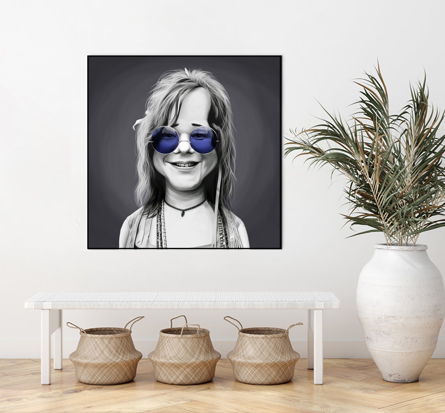 Janis Joplin by Rob Snow on GIANT ART - gray digital painting