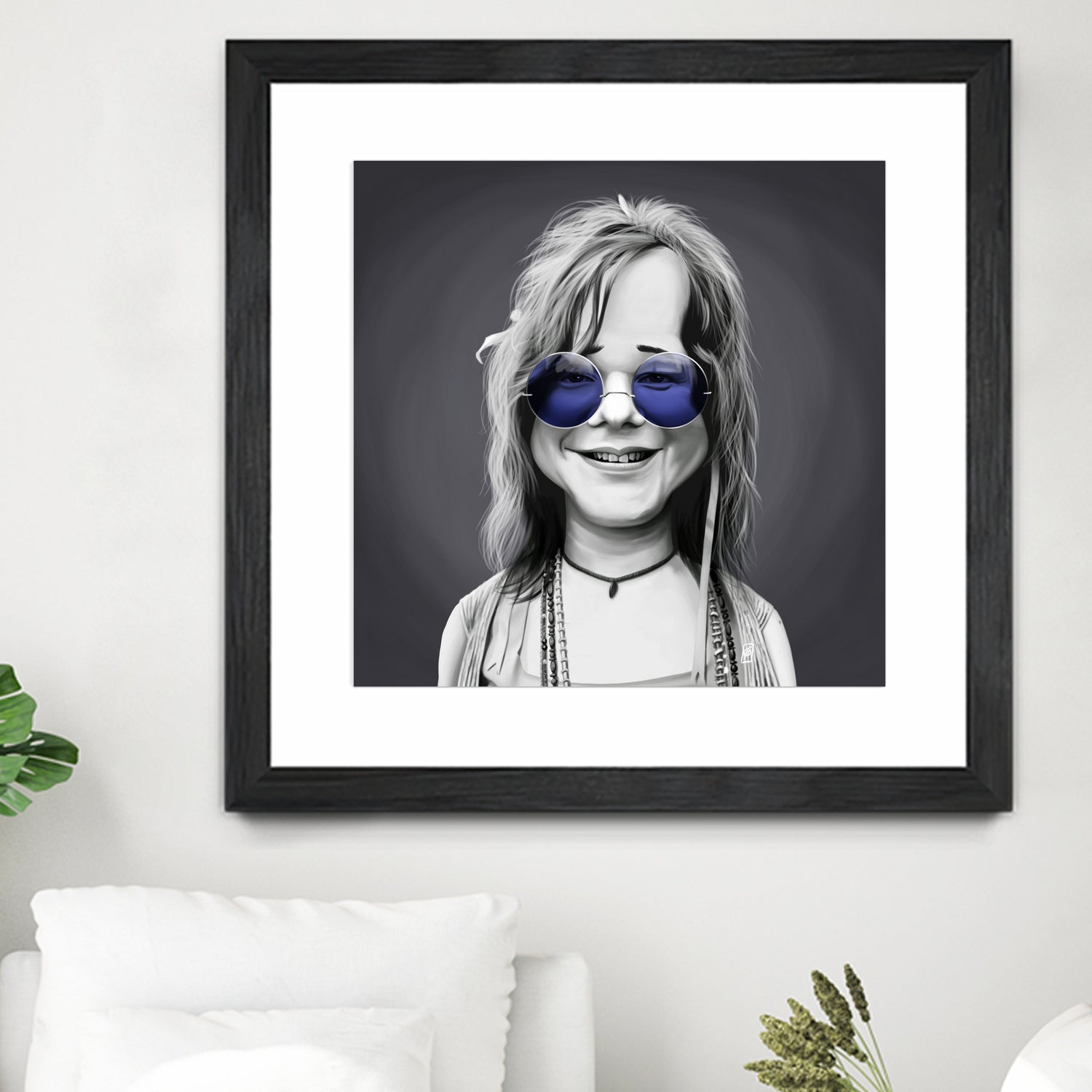 Janis Joplin by Rob Snow on GIANT ART - gray digital painting