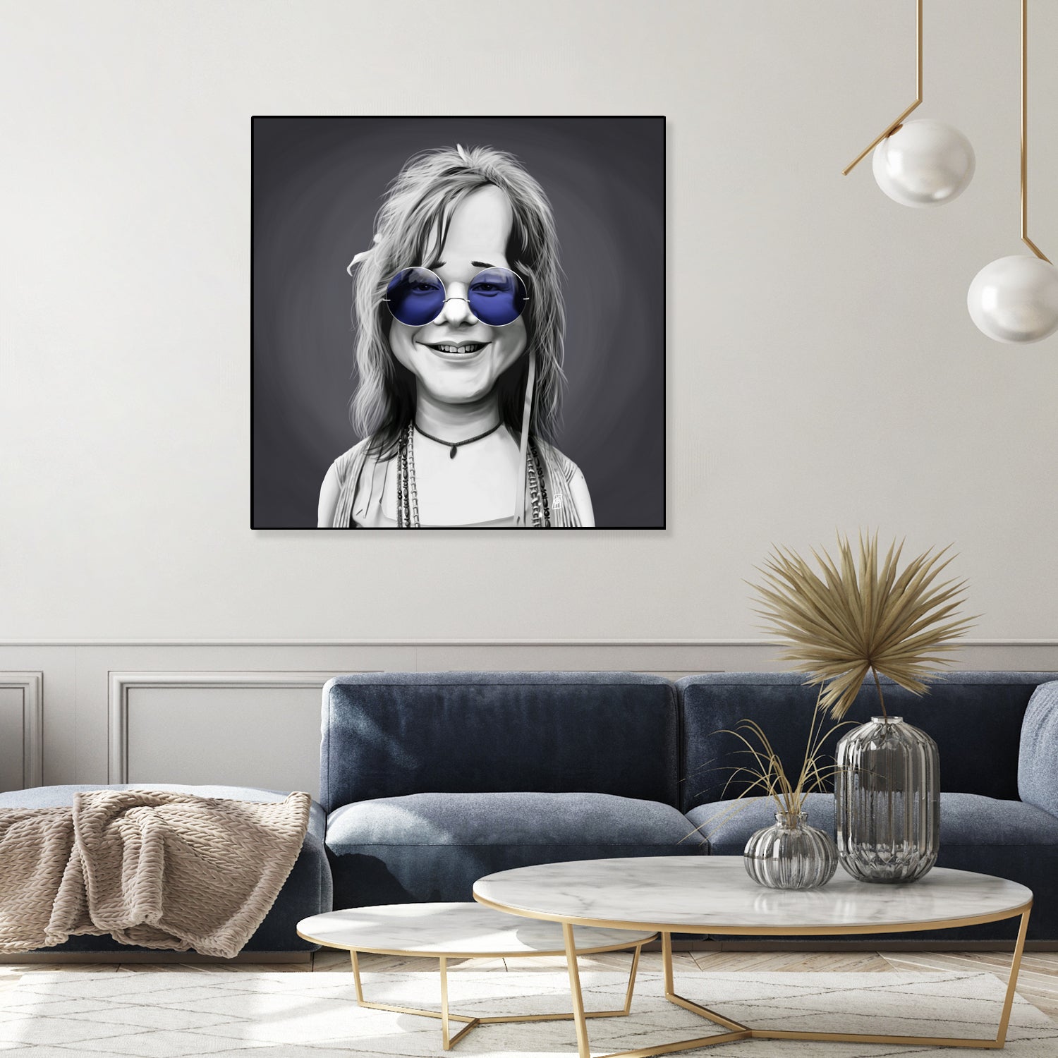 Janis Joplin by Rob Snow on GIANT ART - gray digital painting