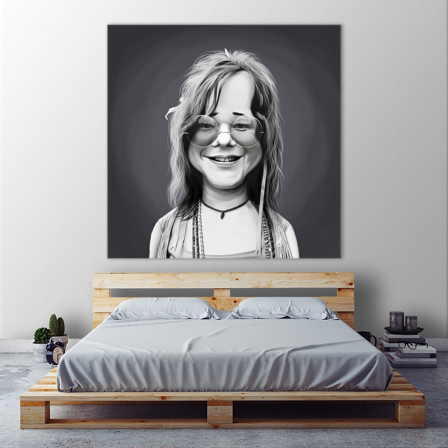 Janis Joplin by Rob Snow on GIANT ART - gray digital painting