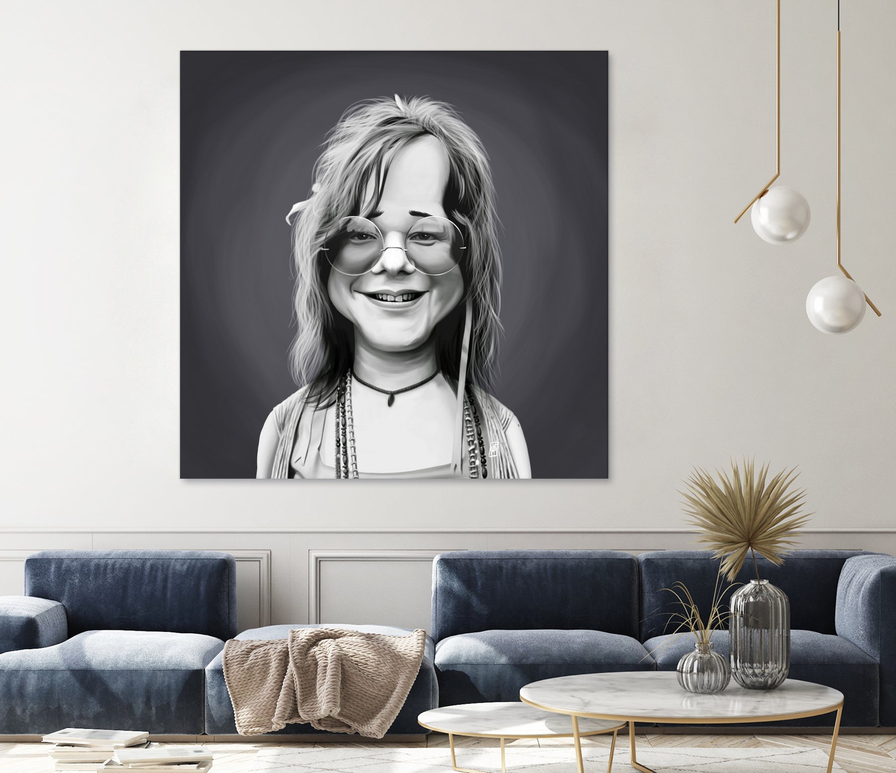 Janis Joplin by Rob Snow on GIANT ART - gray digital painting