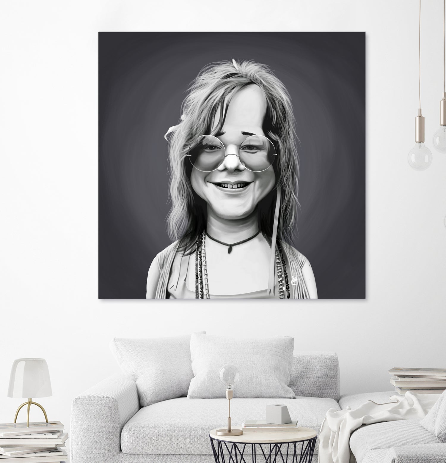 Janis Joplin by Rob Snow on GIANT ART - gray digital painting