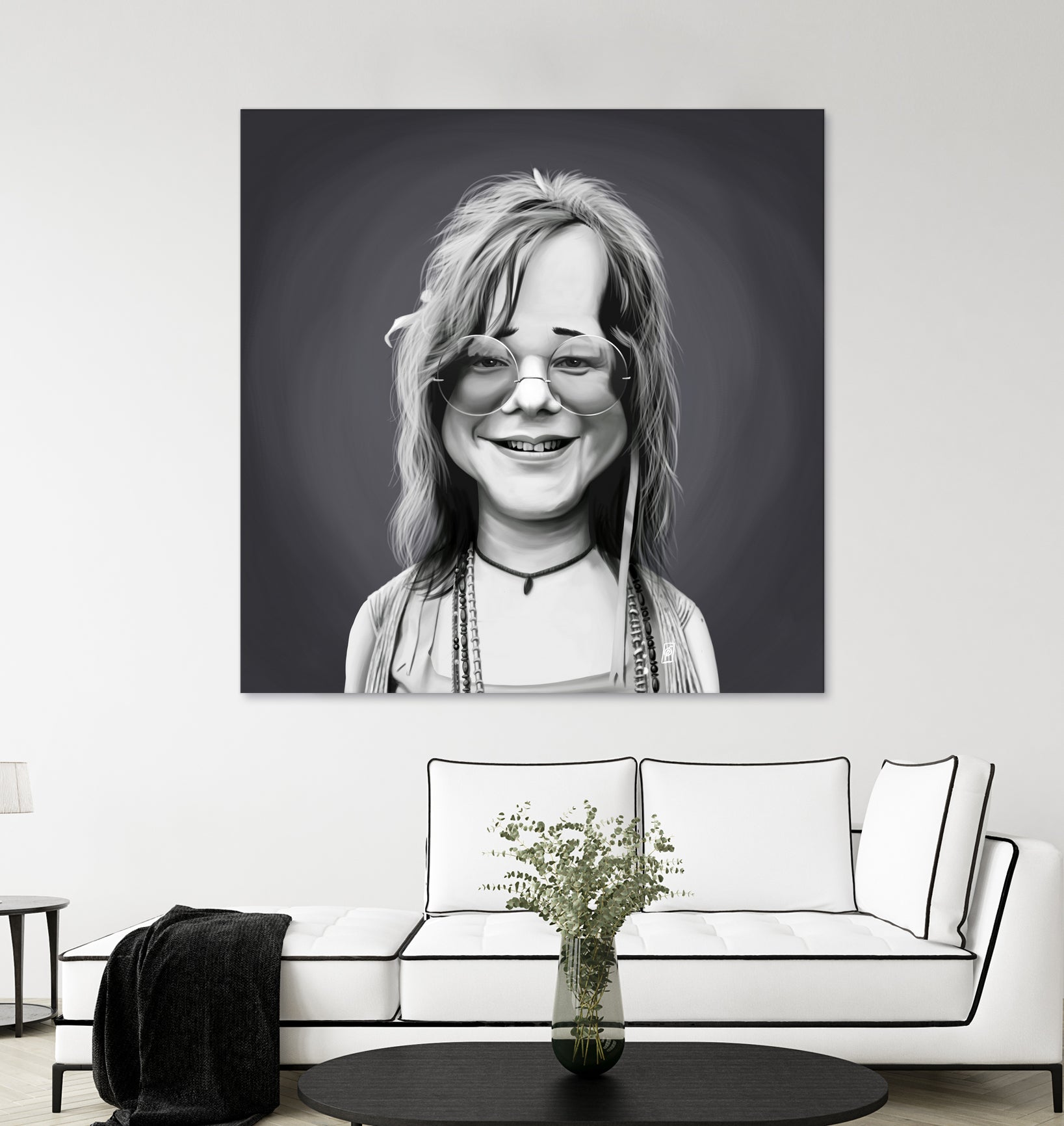 Janis Joplin by Rob Snow on GIANT ART - gray digital painting