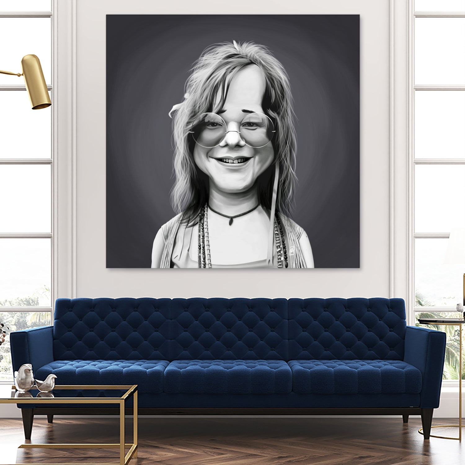 Janis Joplin by Rob Snow on GIANT ART - gray digital painting