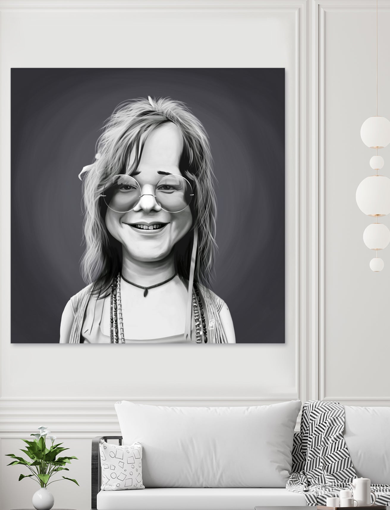 Janis Joplin by Rob Snow on GIANT ART - gray digital painting