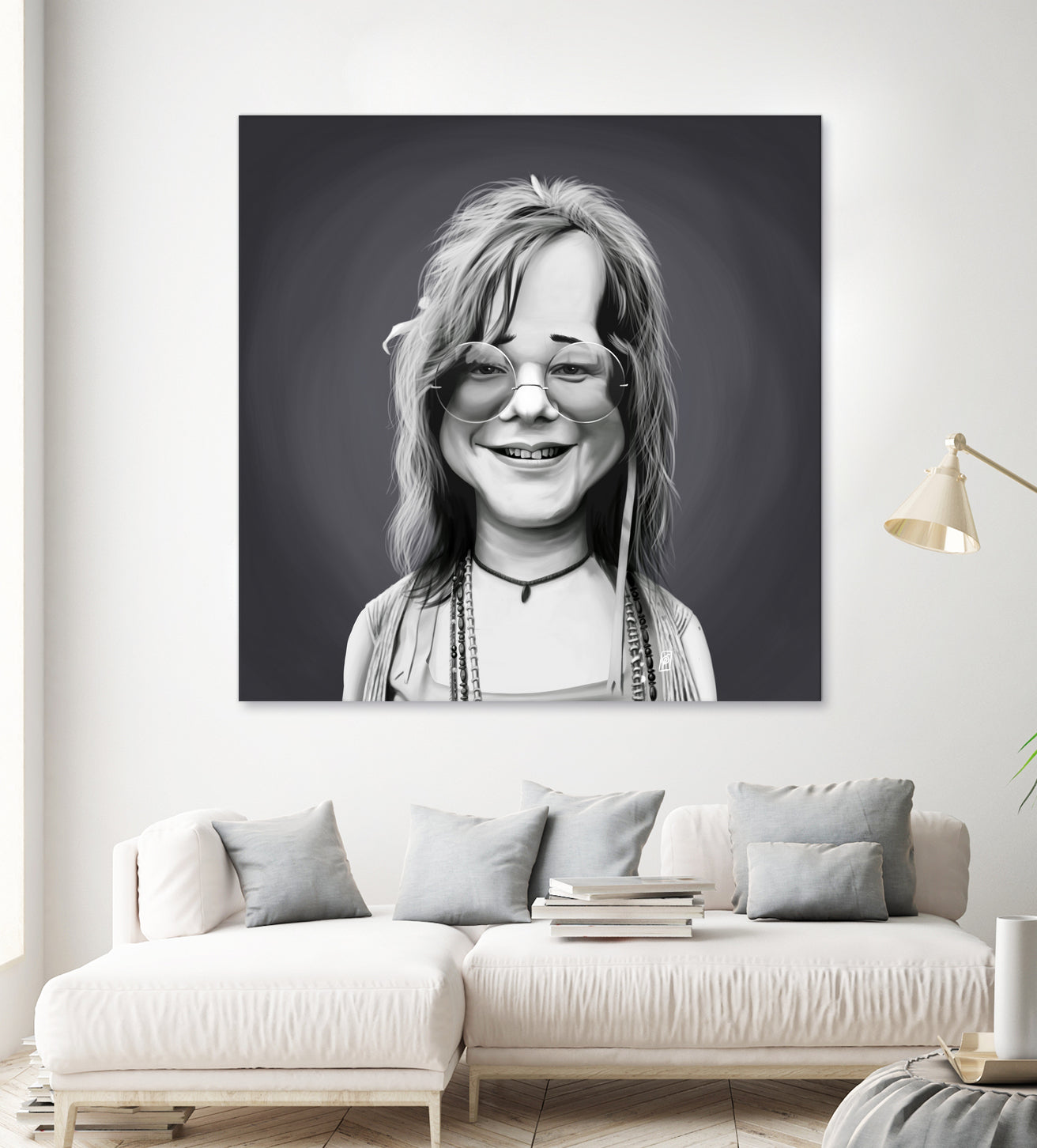 Janis Joplin by Rob Snow on GIANT ART - gray digital painting